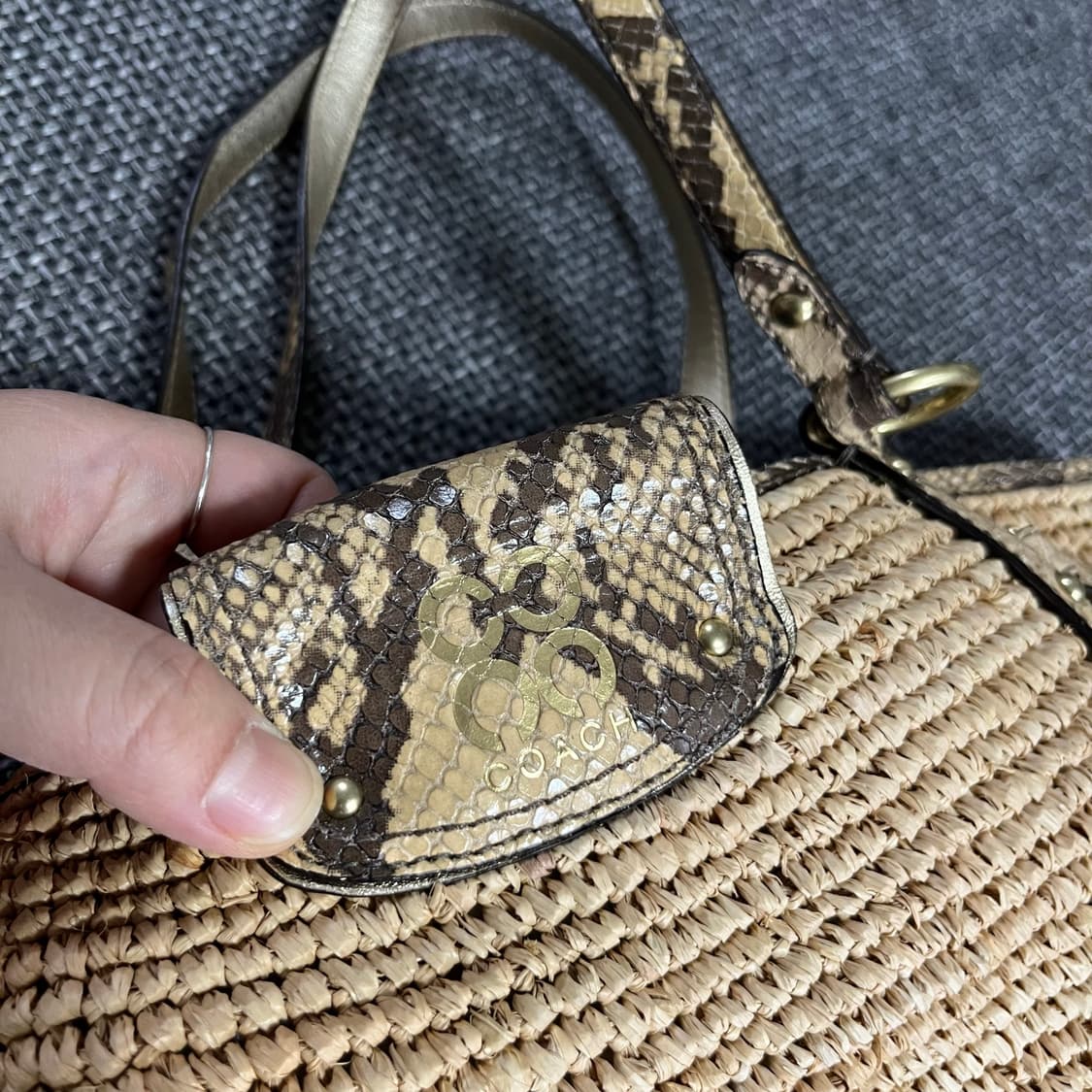 코치 COACH 내추럴 스트로우 토트백 숄더백 상품이미지8