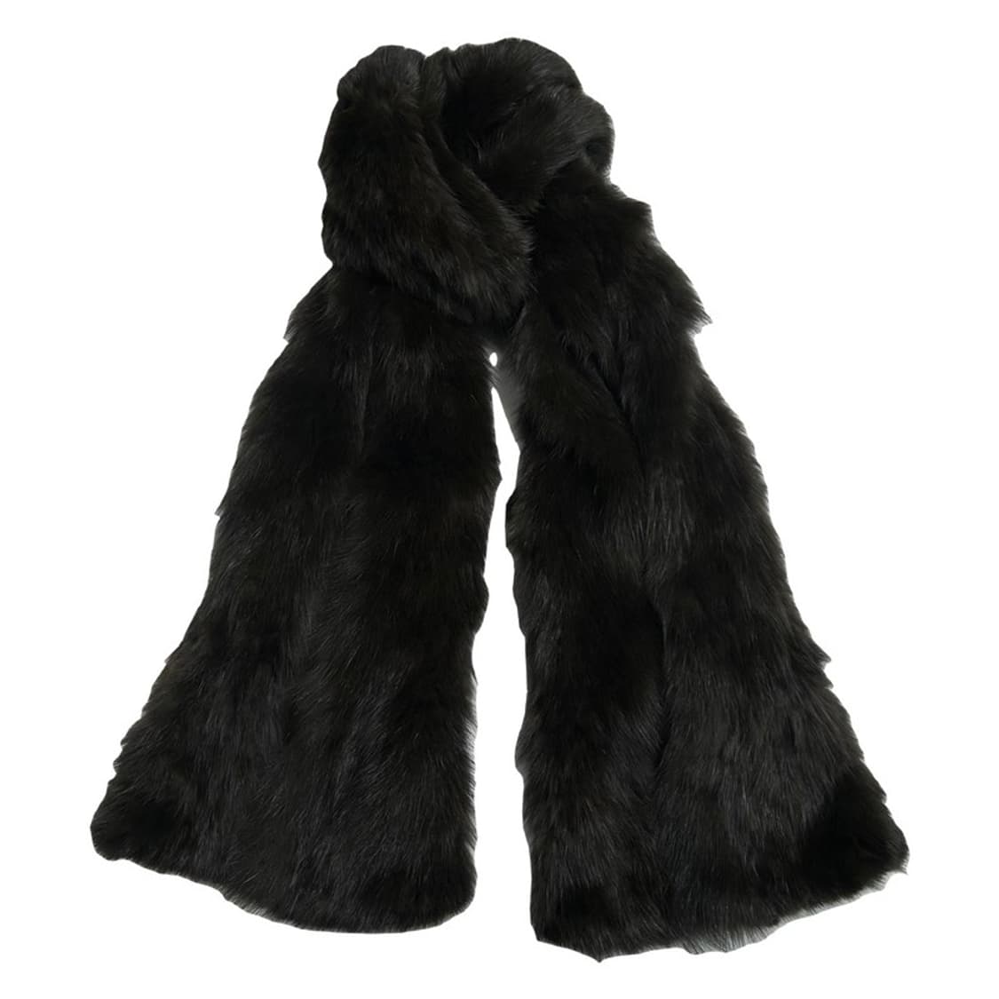  (포켓 보유) 밍크 머플러 블랙-차콜 상품이미지1