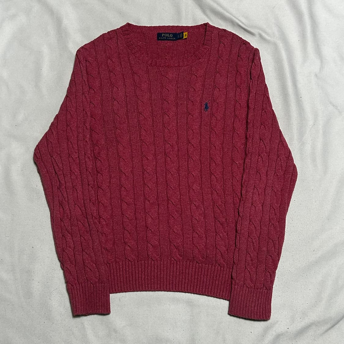 L 폴로랄프로렌 핑크 케이블 니트 상품이미지3