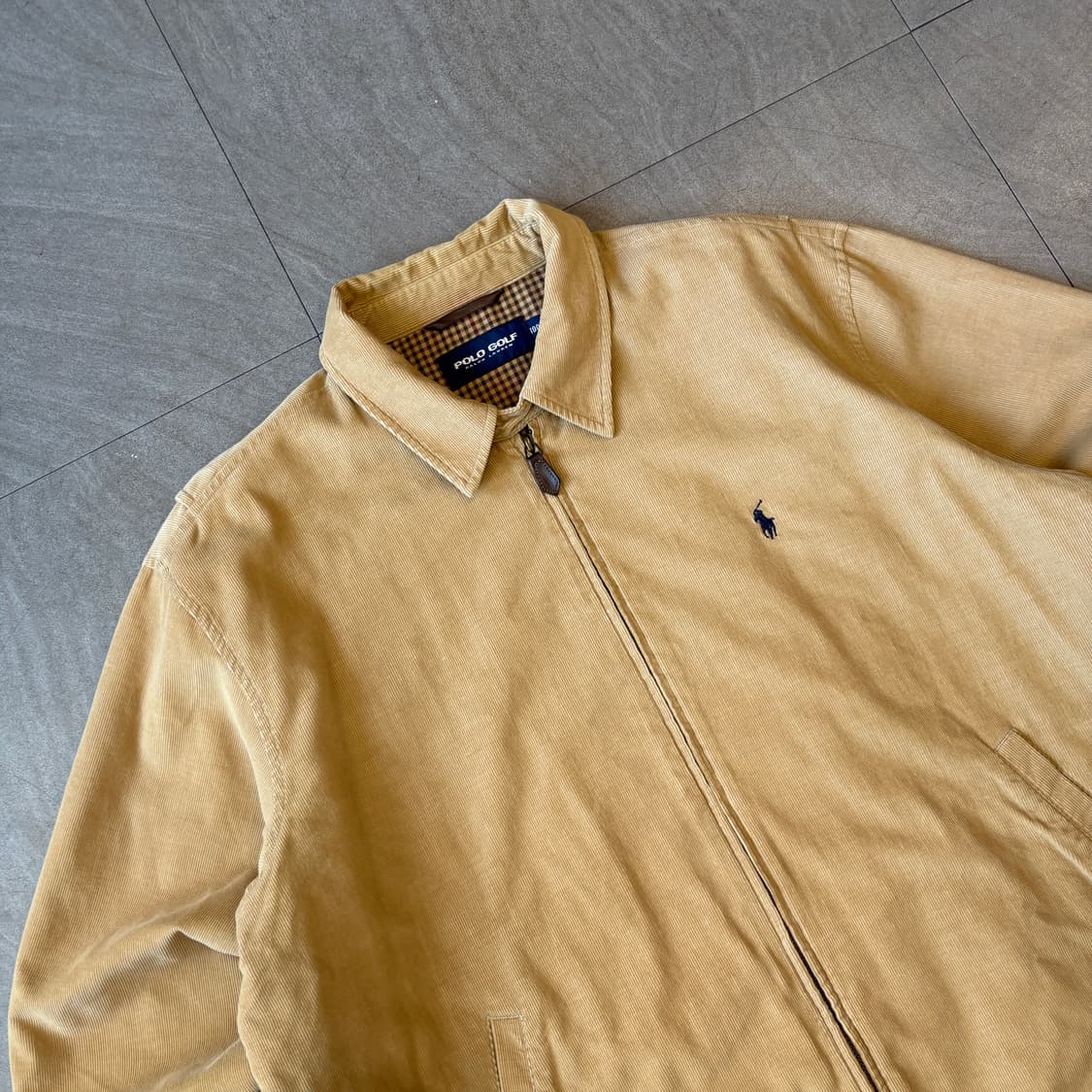 폴로 골드 베이지 코듀로이 스윙톱 자켓 상품이미지2