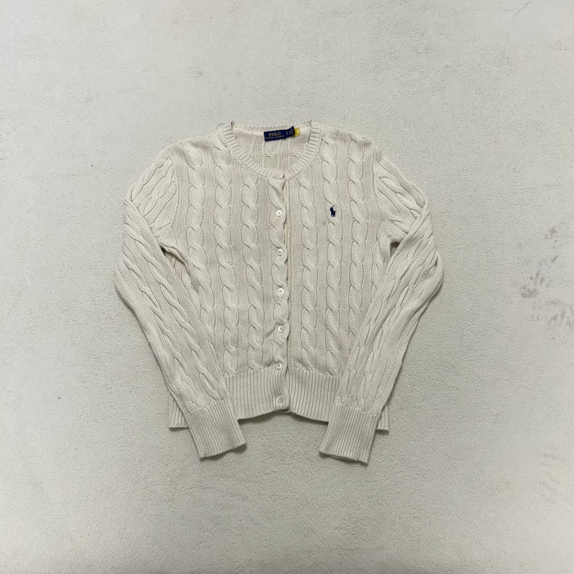 Polo white knit cardigan 상품이미지4