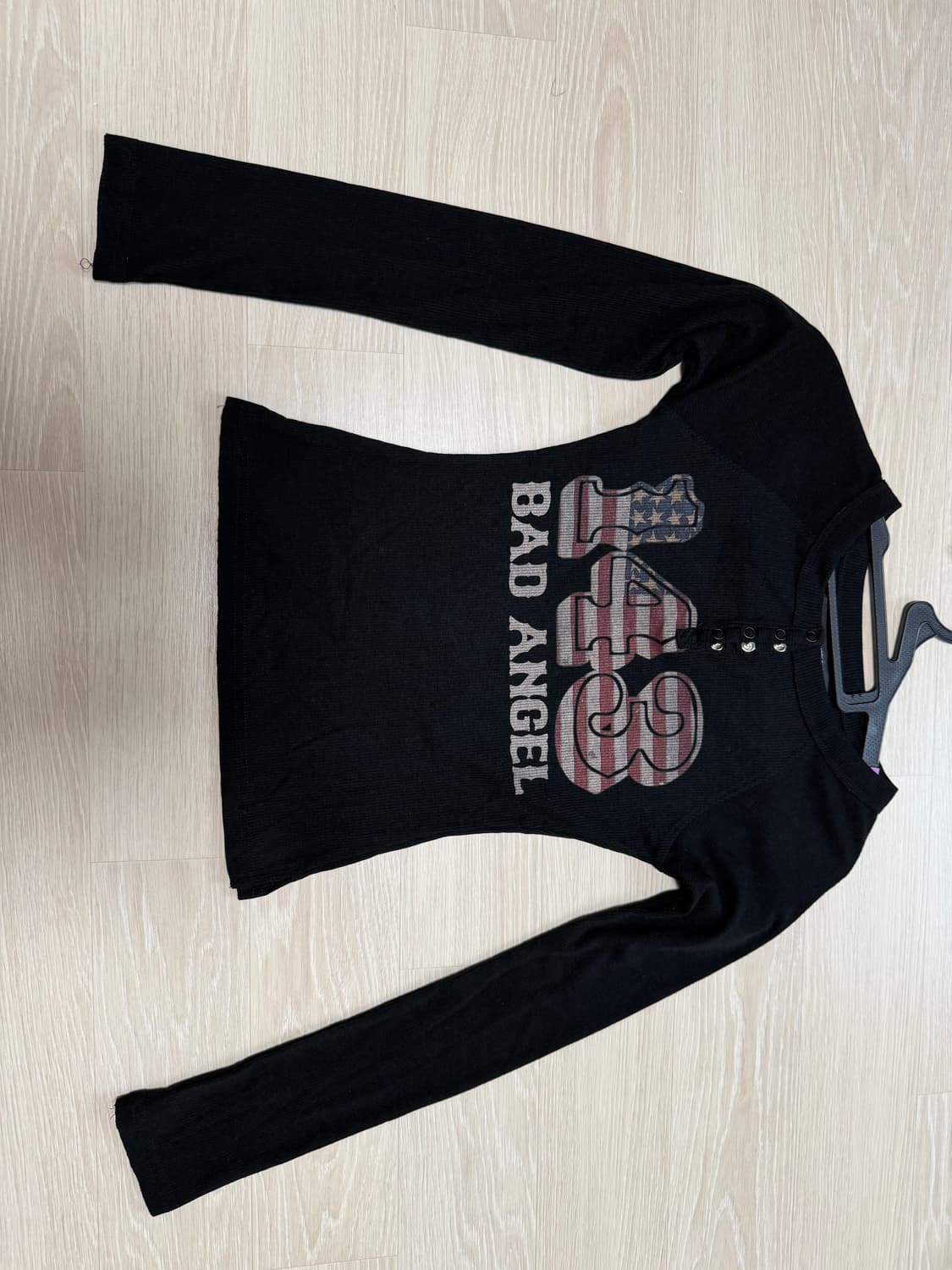 스컬프터 Flag Raglan T-shirt Black 상품이미지3