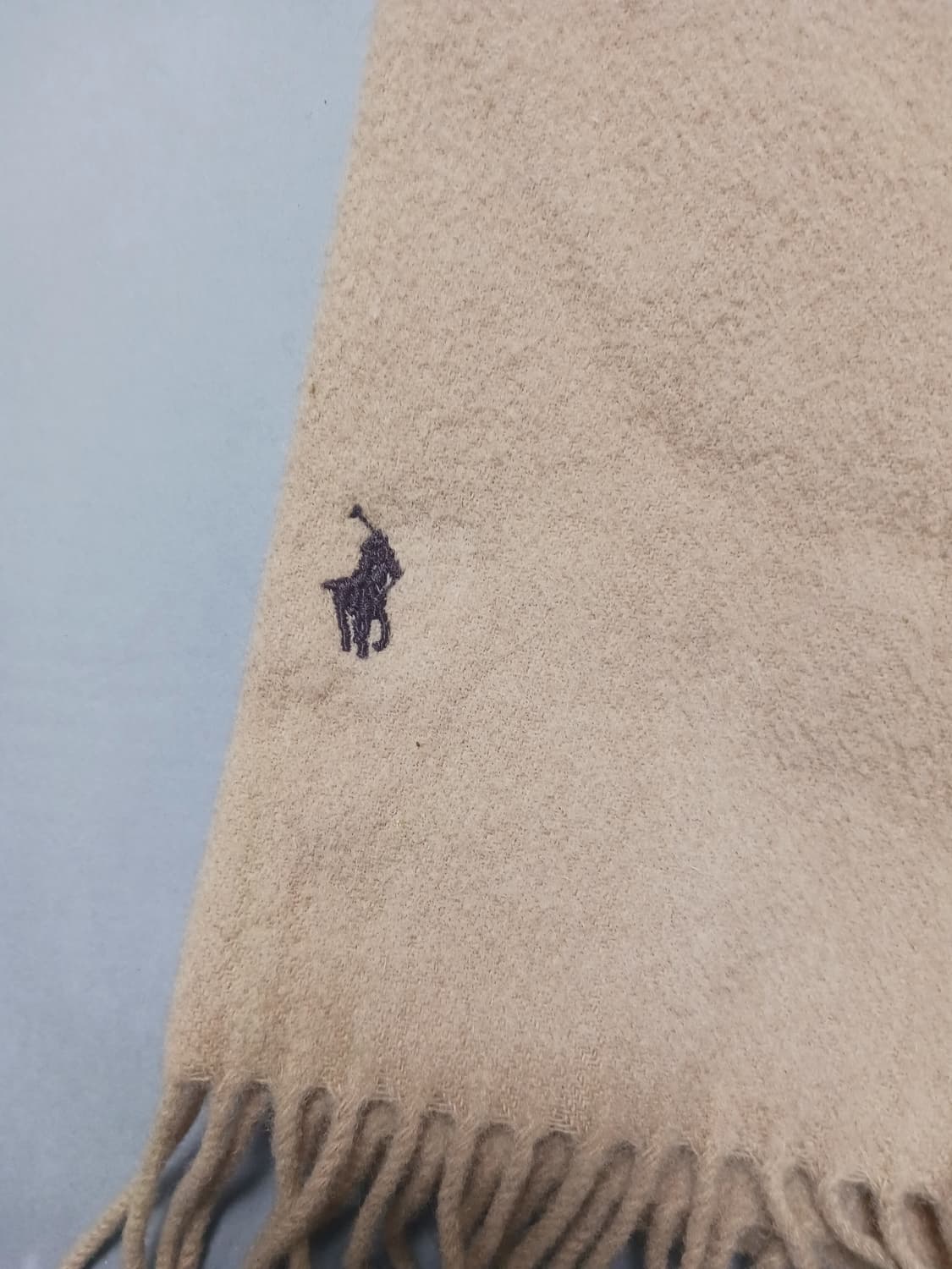 폴로 랄프로렌 베이지색 머플러 목도리 램스울 100% 상품이미지2