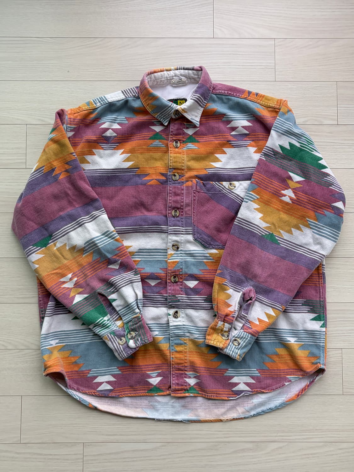 90s 아메리칸 빈티지 나바호 플란넬 셔츠 L (100) 상품이미지1