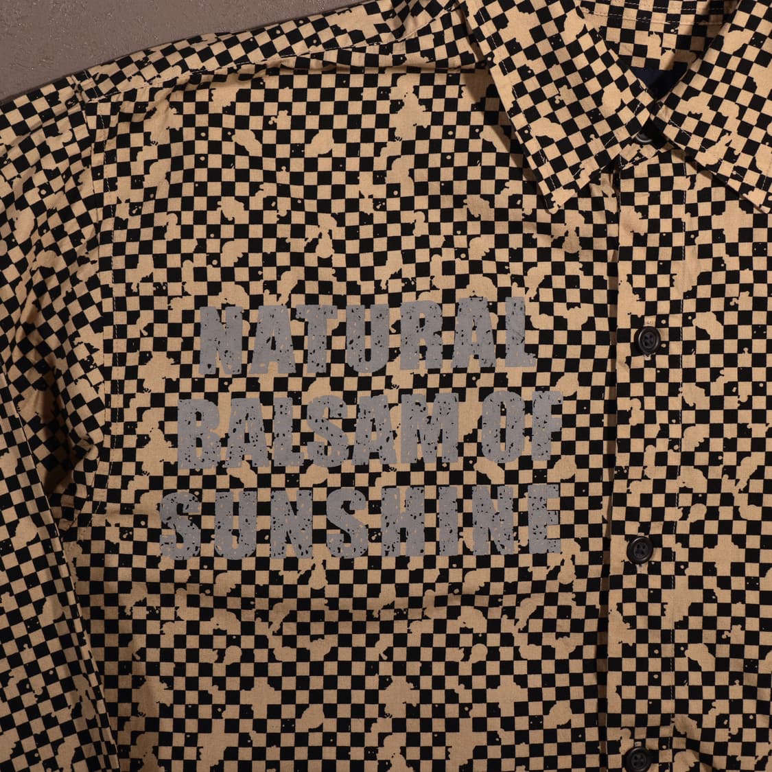 일본빈티지 체커보드 Y2K 프린팅 셔츠 상품이미지3