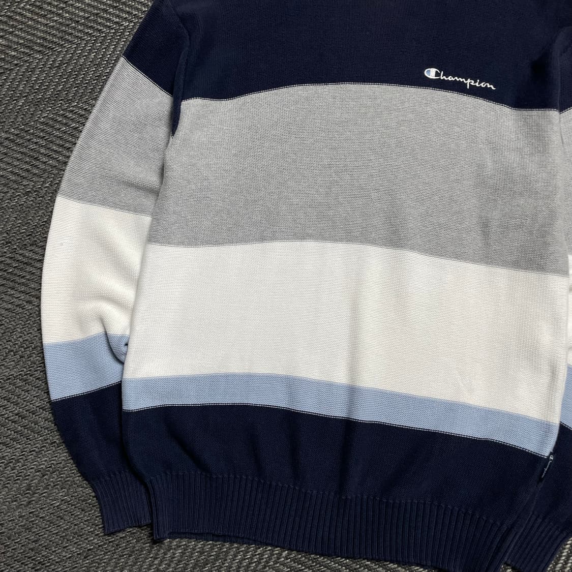 00s 챔피온 올드스쿨 컬러블럭 박시핏 단가라 니트 y 5074 상품이미지3