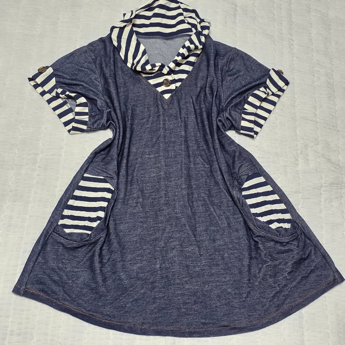 모리걸 너드 데님무드 포켓 셔츠블라우스 상품이미지1