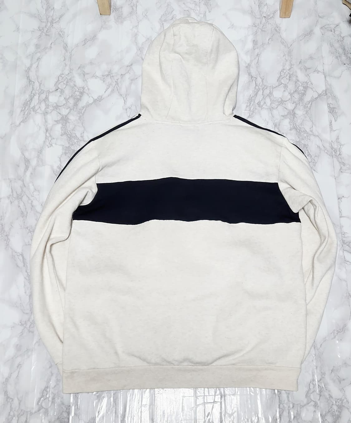 아디다스 삼선 빅로고 오버핏 후드티 상품이미지4