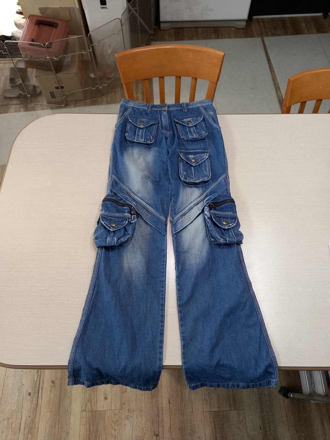 27 KOREA 포켓 카고 플레어 데님 27-618 상품이미지1