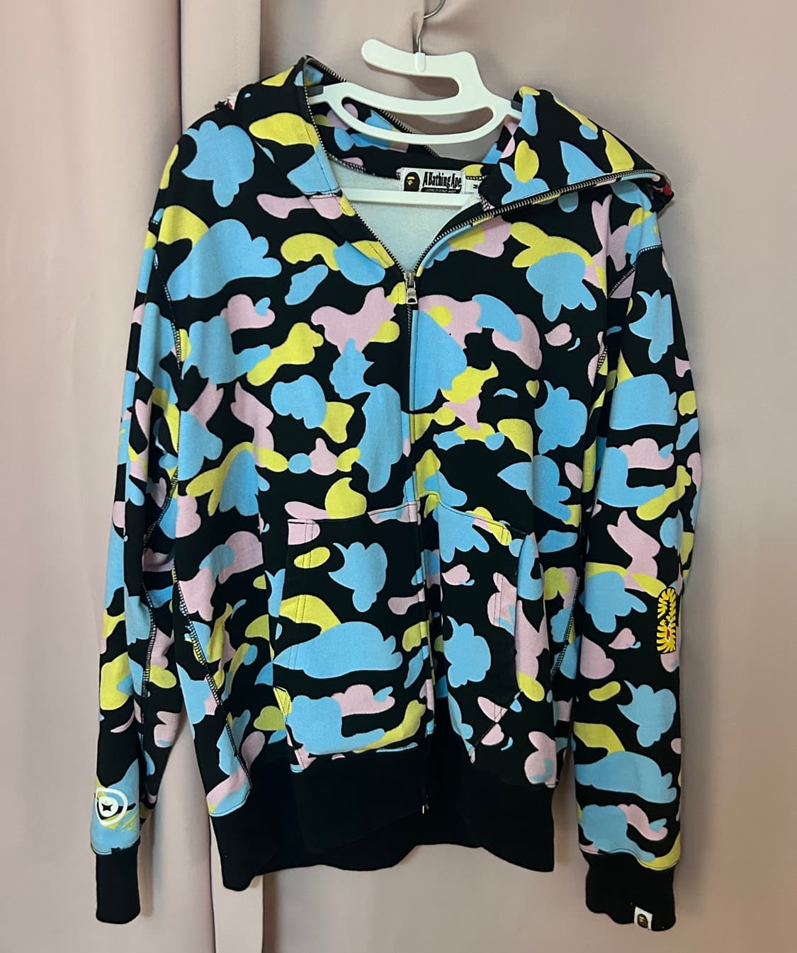 Bape 베이프 뉴 멀티 카모 세컨드 샤크 풀 집 후드집업 블랙 [m] 상품이미지1