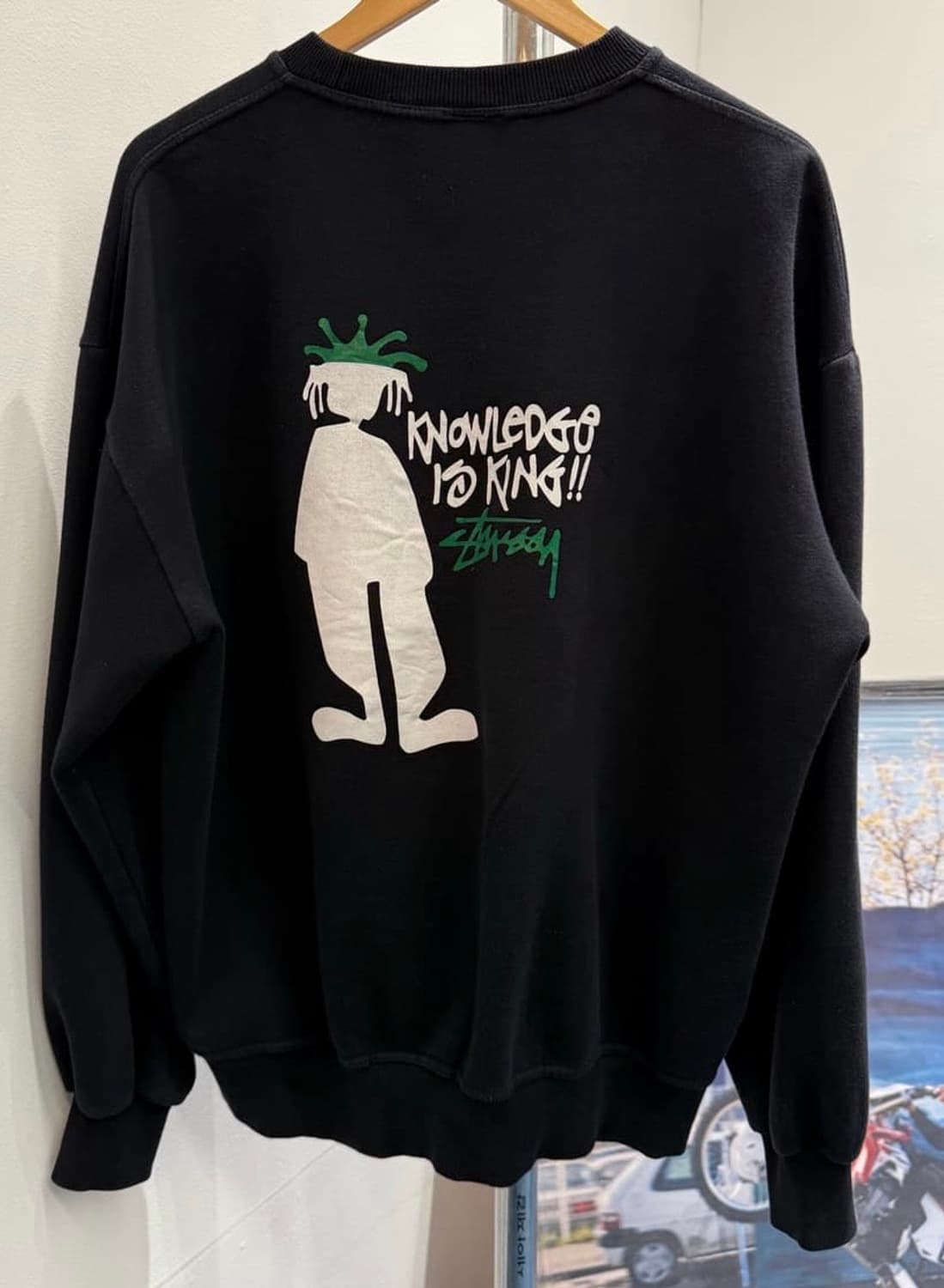 00s 초 올드 스투시 knowledge is king 스웻 상품이미지1