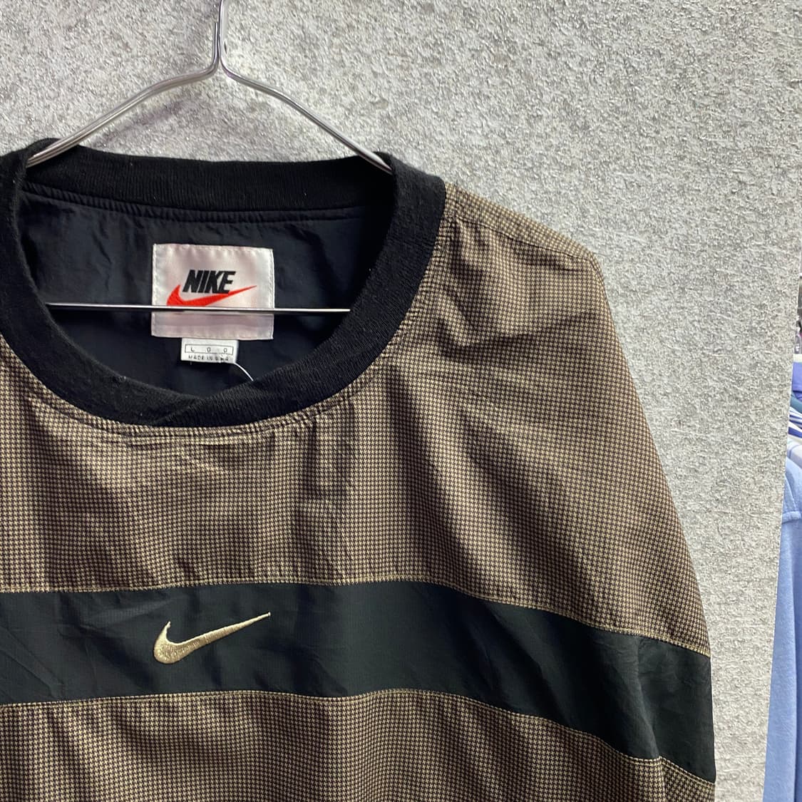 나이키 빈티지 브라운 체크 풀오버 웜업 B4535 상품이미지3