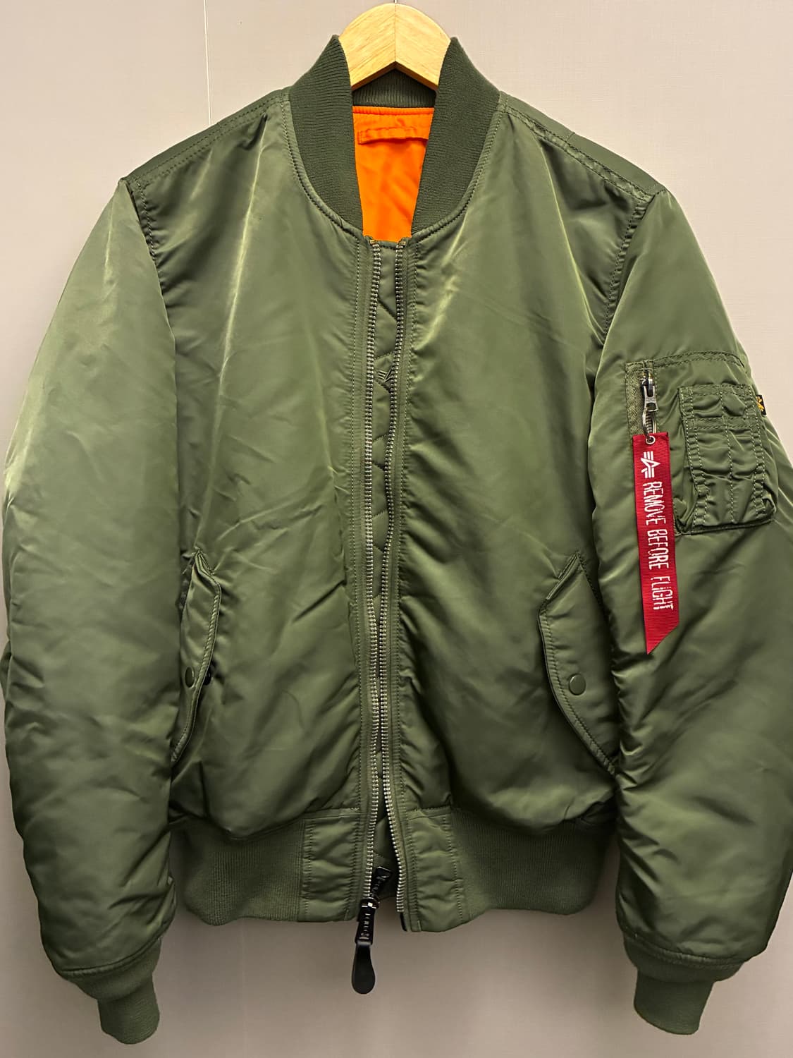 (S/95)알파인더스트리 ma-1 세이지그린 플라이트 항공점퍼 마원 상품이미지9