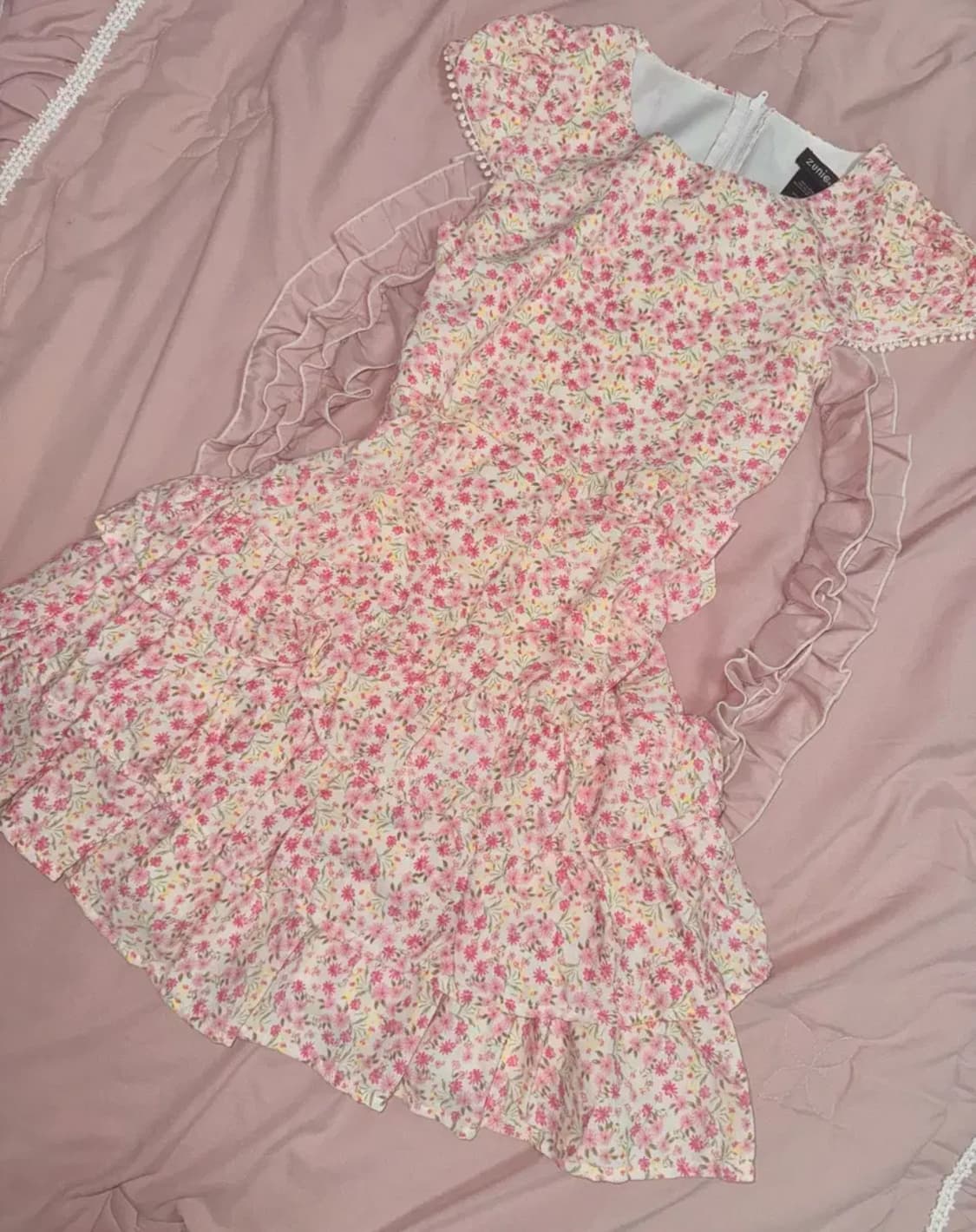 일본빈티지 y2k 리본 플라워 원피스 히메카지 갸루 모리걸 하구미 로리타 상품이미지2