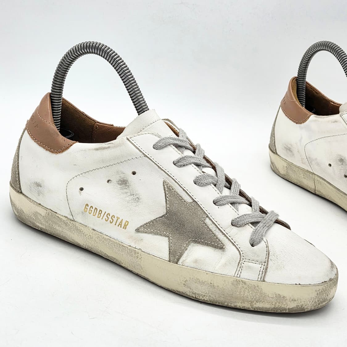 골든구스 우먼스 슈퍼스타 화이트/브라운 (38) 상품이미지5