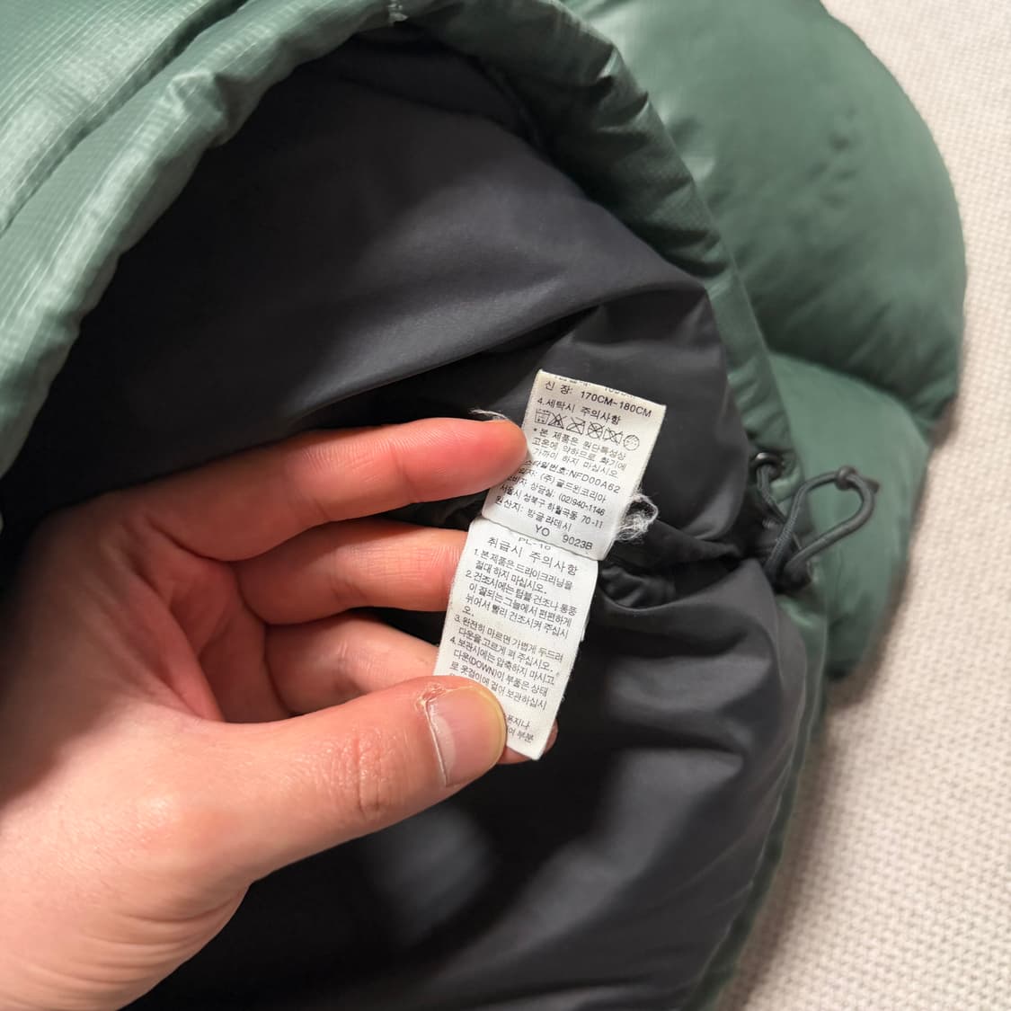 노스페이스 700 카키 눕시 패딩 상품이미지5