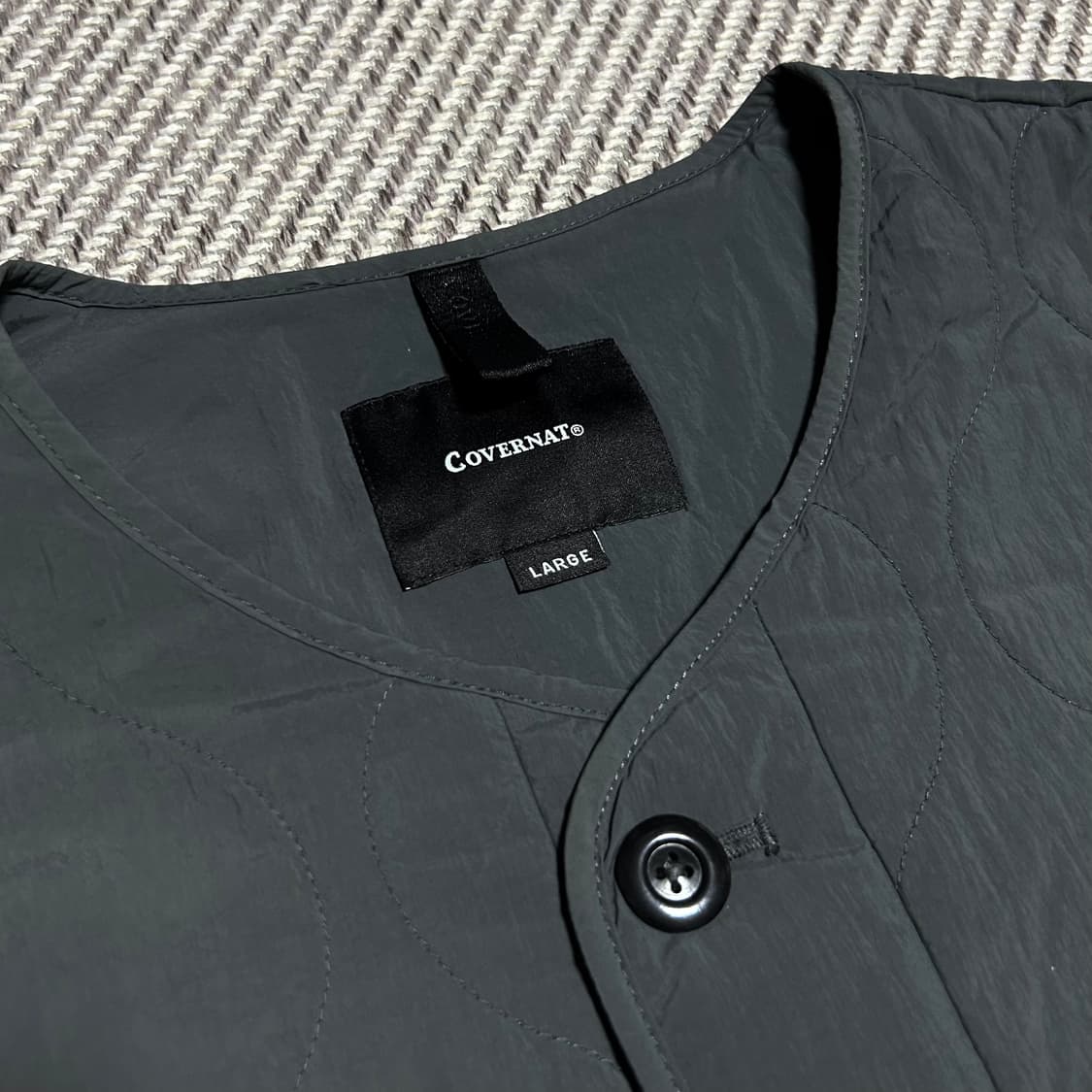 [L] Covernat 커버낫 퀼팅 올리브 자켓 상품이미지3