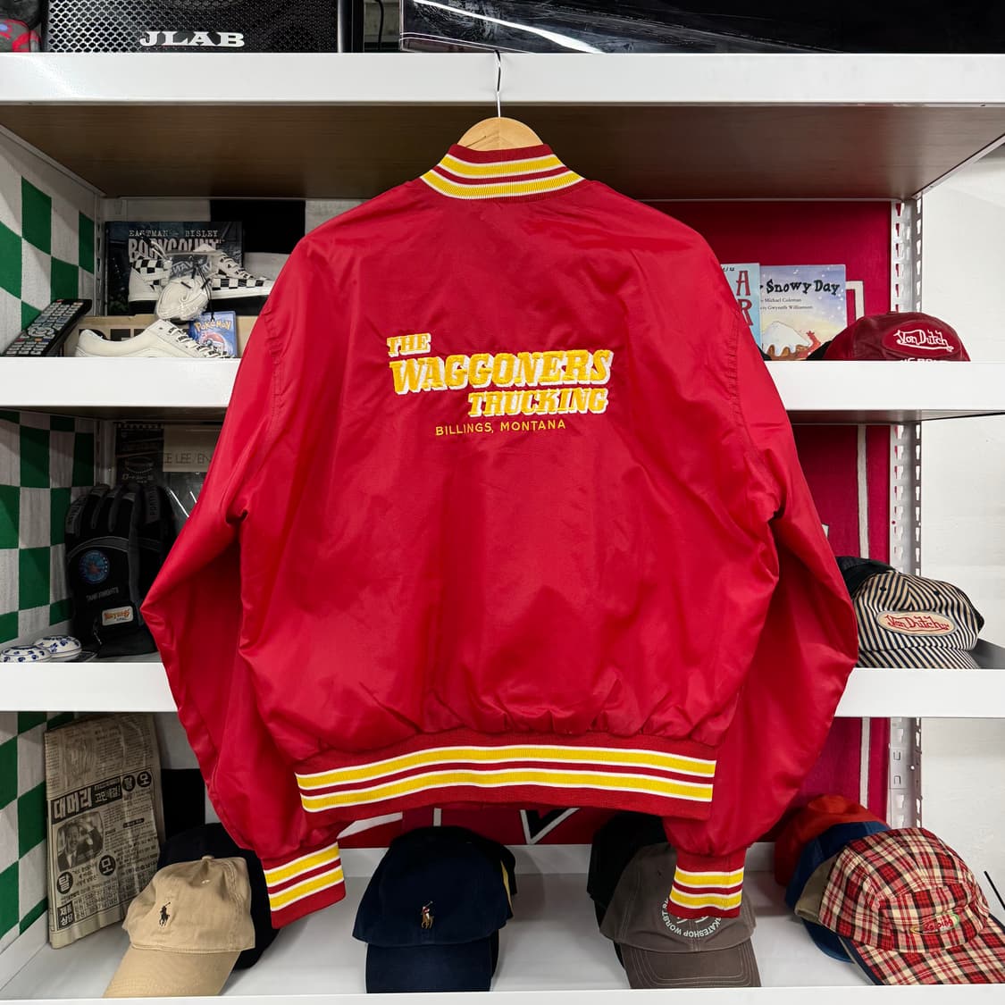 90s Waggoner Trucking 나일론 바시티 자켓 (L) 상품이미지2