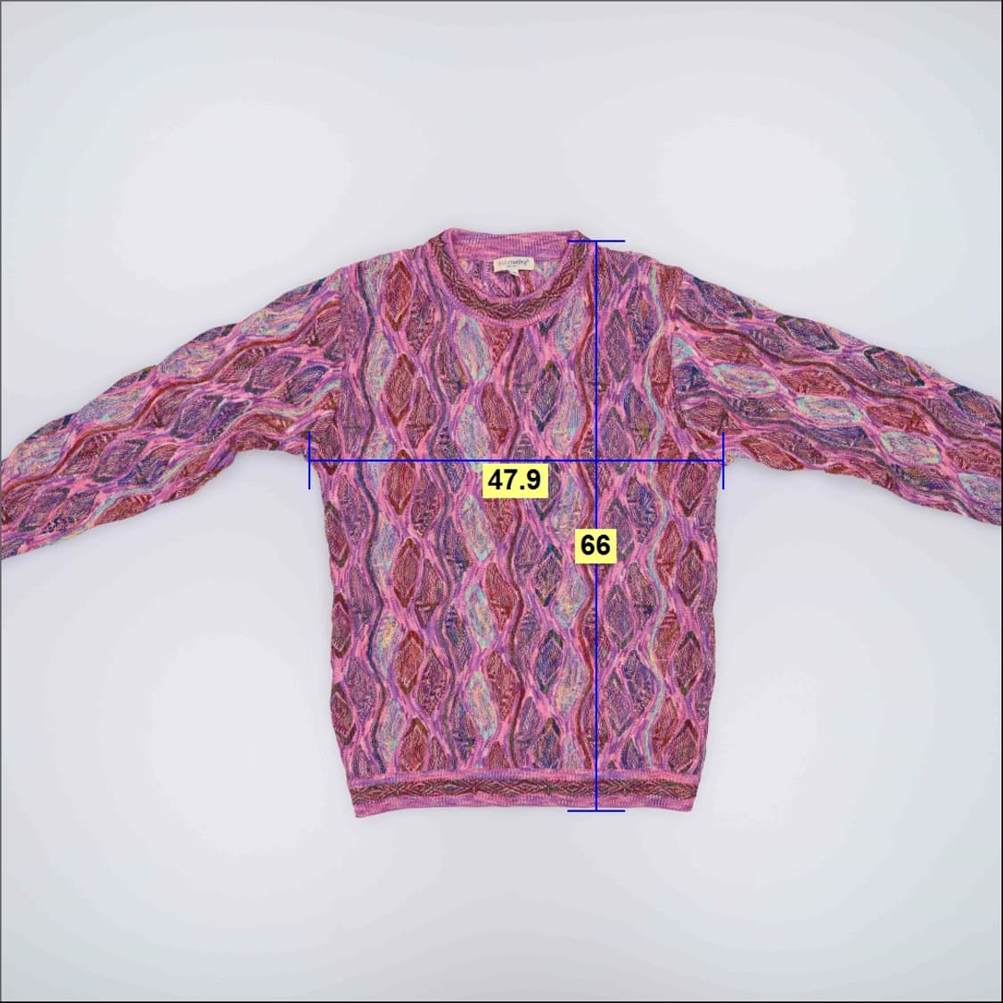 M 90s Old Country 패턴 니트 0427H1 상품이미지5