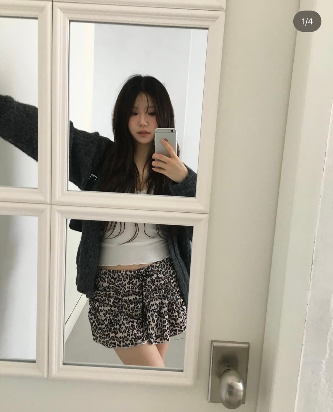 아워캐비넷 tyga leopard low skirt 레오파드 호피 스커트 상품이미지1