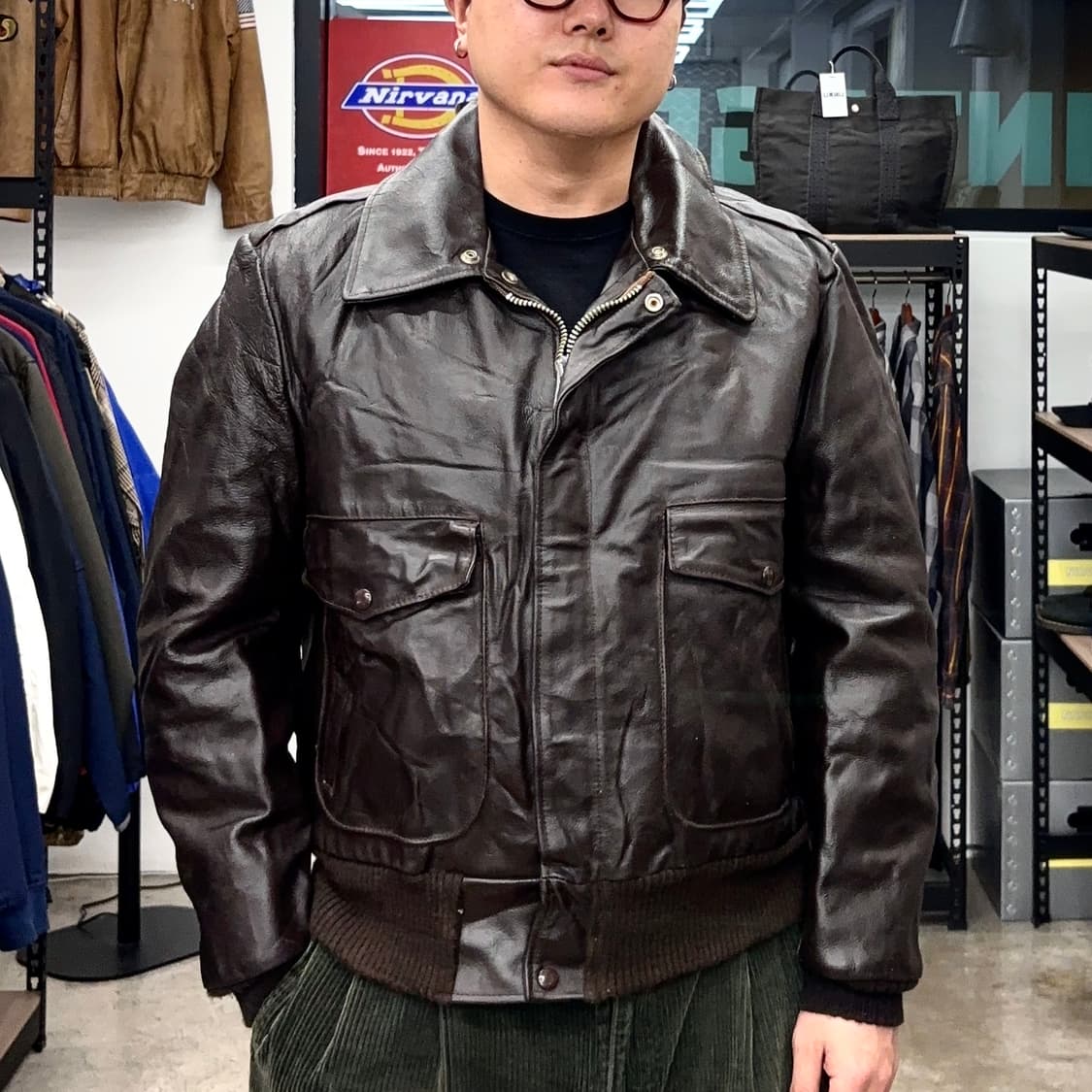 80's Oakton A-2 봄버 자켓 상품이미지2