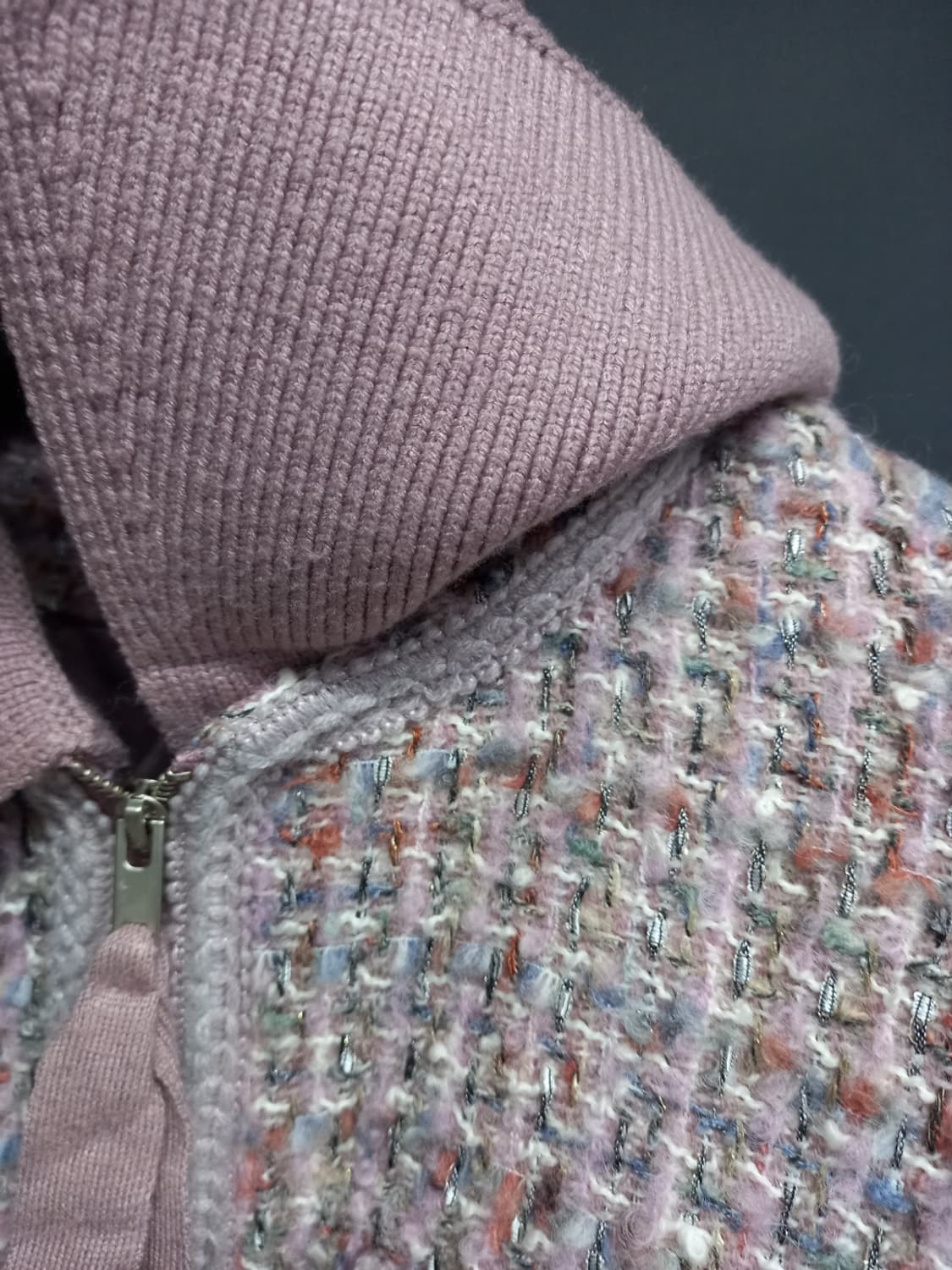 발렌시아 춘추동 트위드 얇은 패딩 점퍼 55 상품이미지7