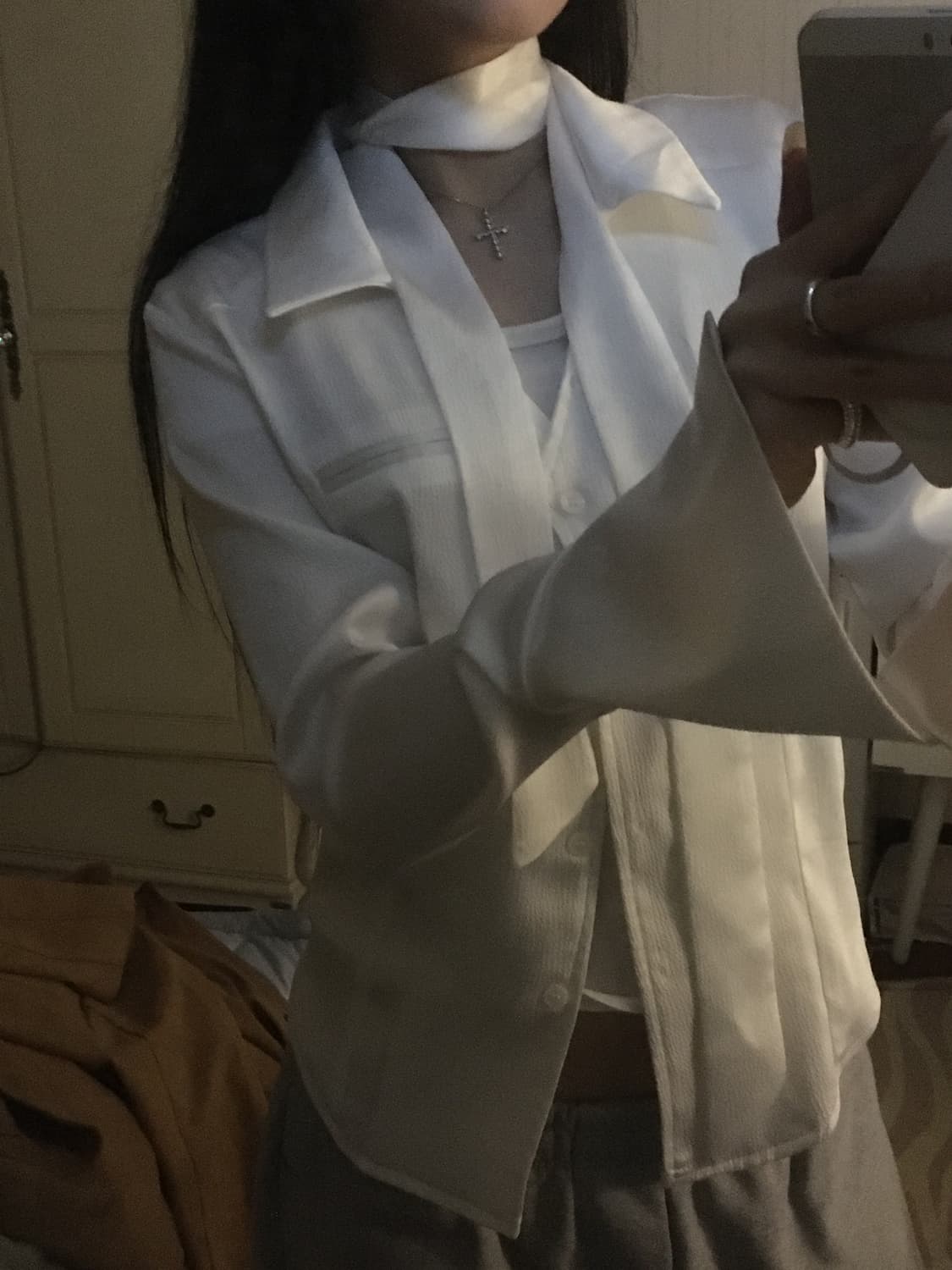 실키 스카프 블라우스 상품이미지1