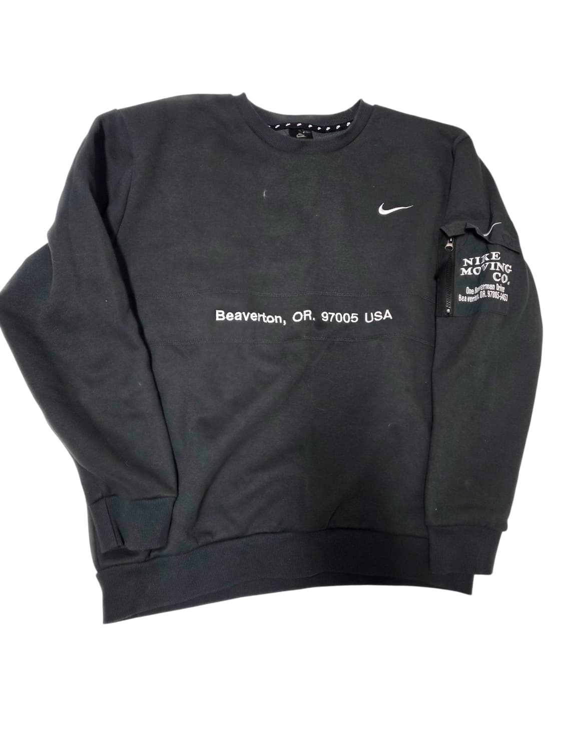 [나이키] 희귀 무빙 컴퍼니 비버톤 레터링 포켓 기모 맨투맨 L 상품이미지1