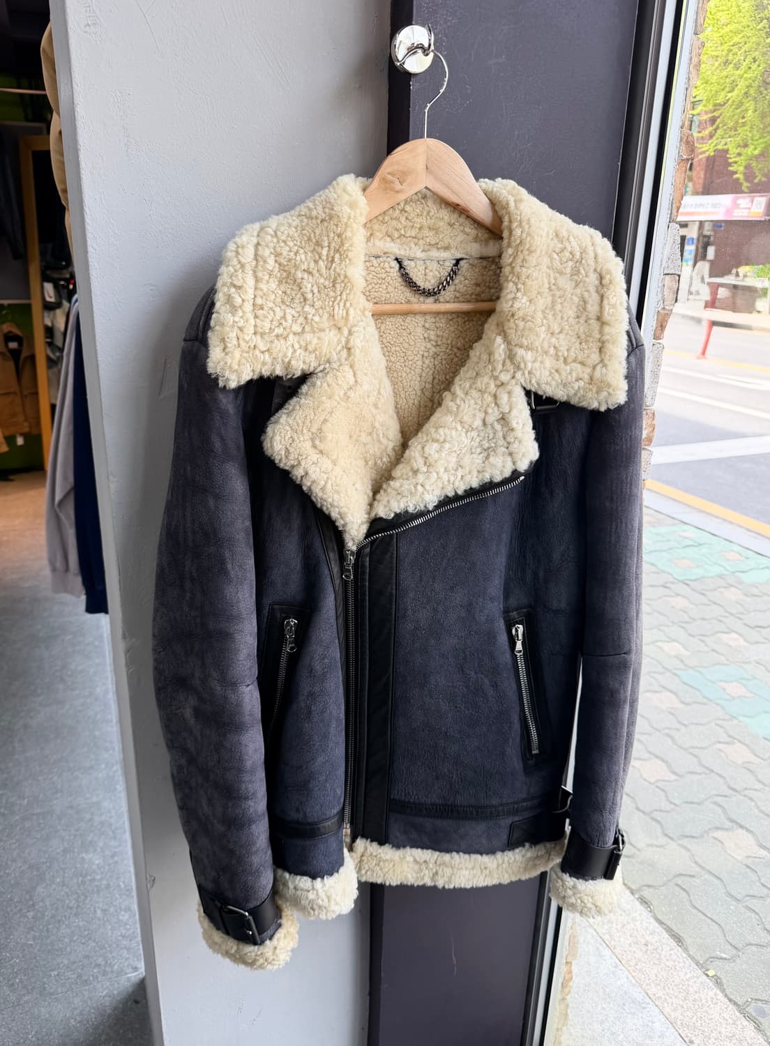 100/ 시스템옴므 리얼 무스탕 레더 자켓 상품이미지3