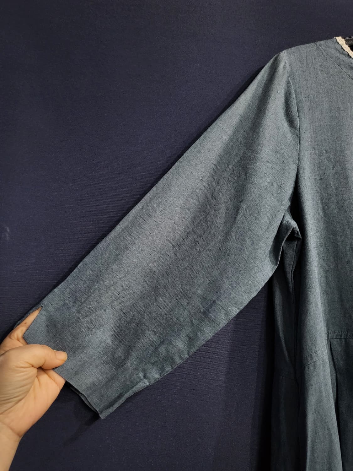 내추럴 린넨 핀턱 롱원피스 상품이미지3