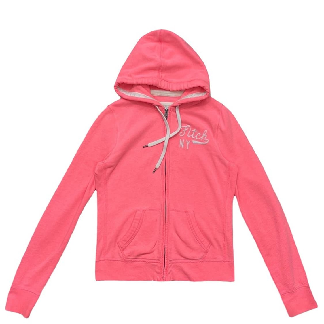 ABERCROMBIE & FITCH 로고 후드집업 핑크 M 상품이미지1