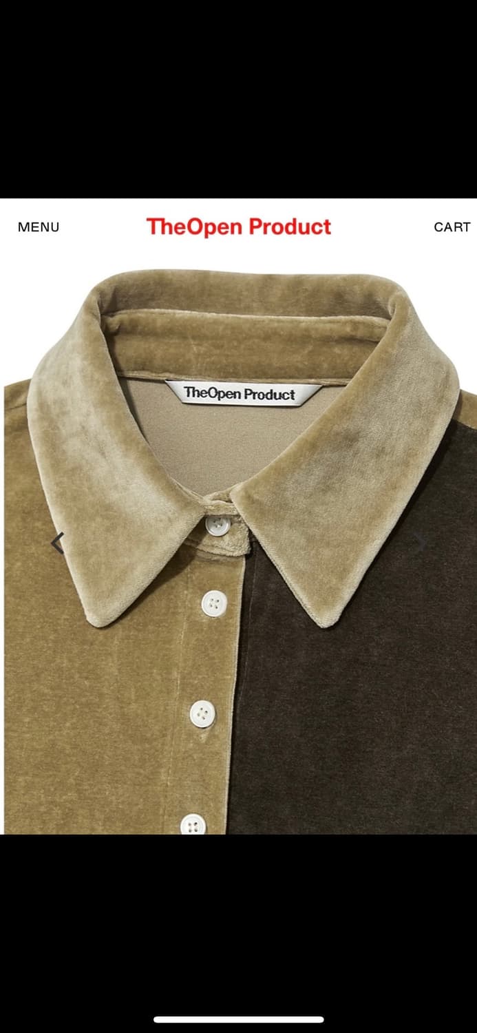 더오픈프로덕트 벨벳 셔츠 상품이미지3