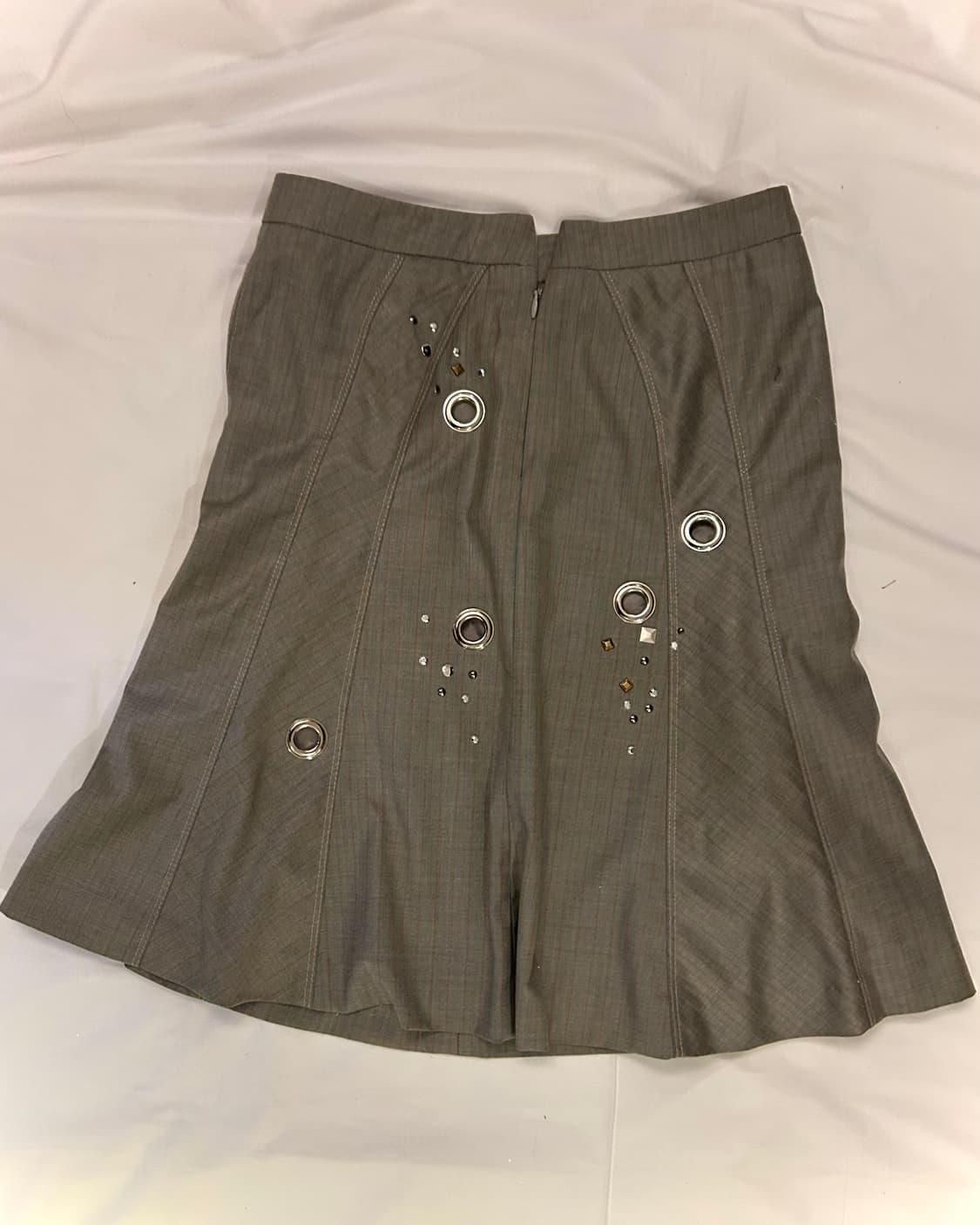 Check eyelet top&skirt 상품이미지1