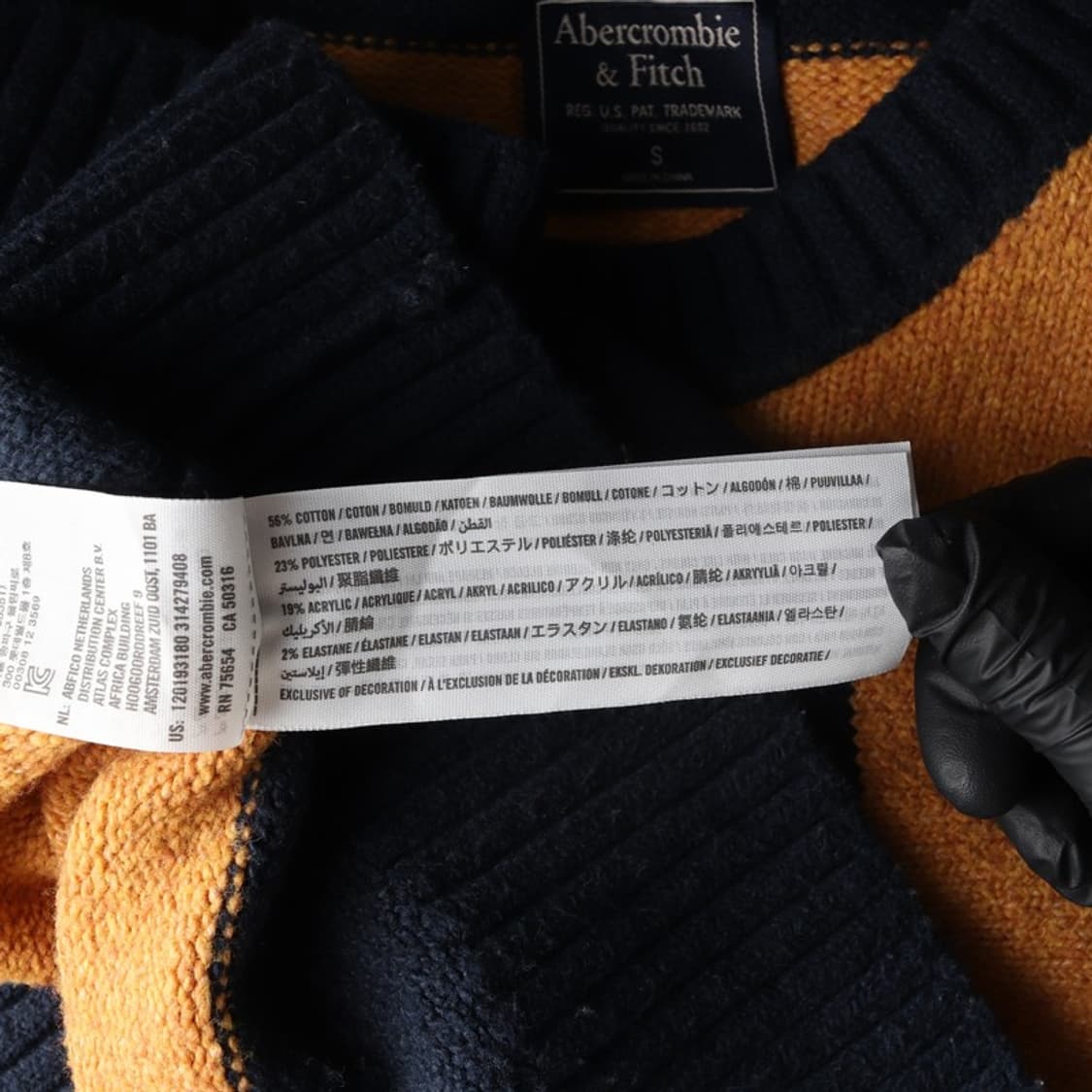 아베크롬비 스트라이프 라운드넥 니트 S 상품이미지6