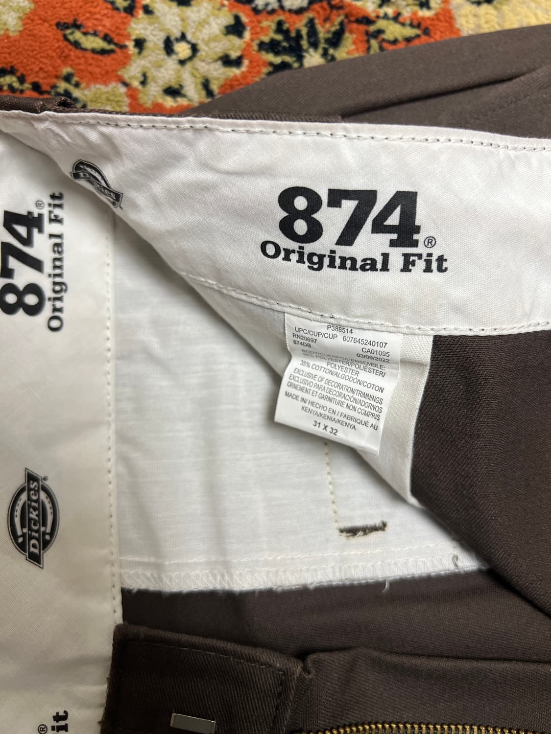 [31] DICKIES 디키즈 874 브라운 팬츠 상품이미지4