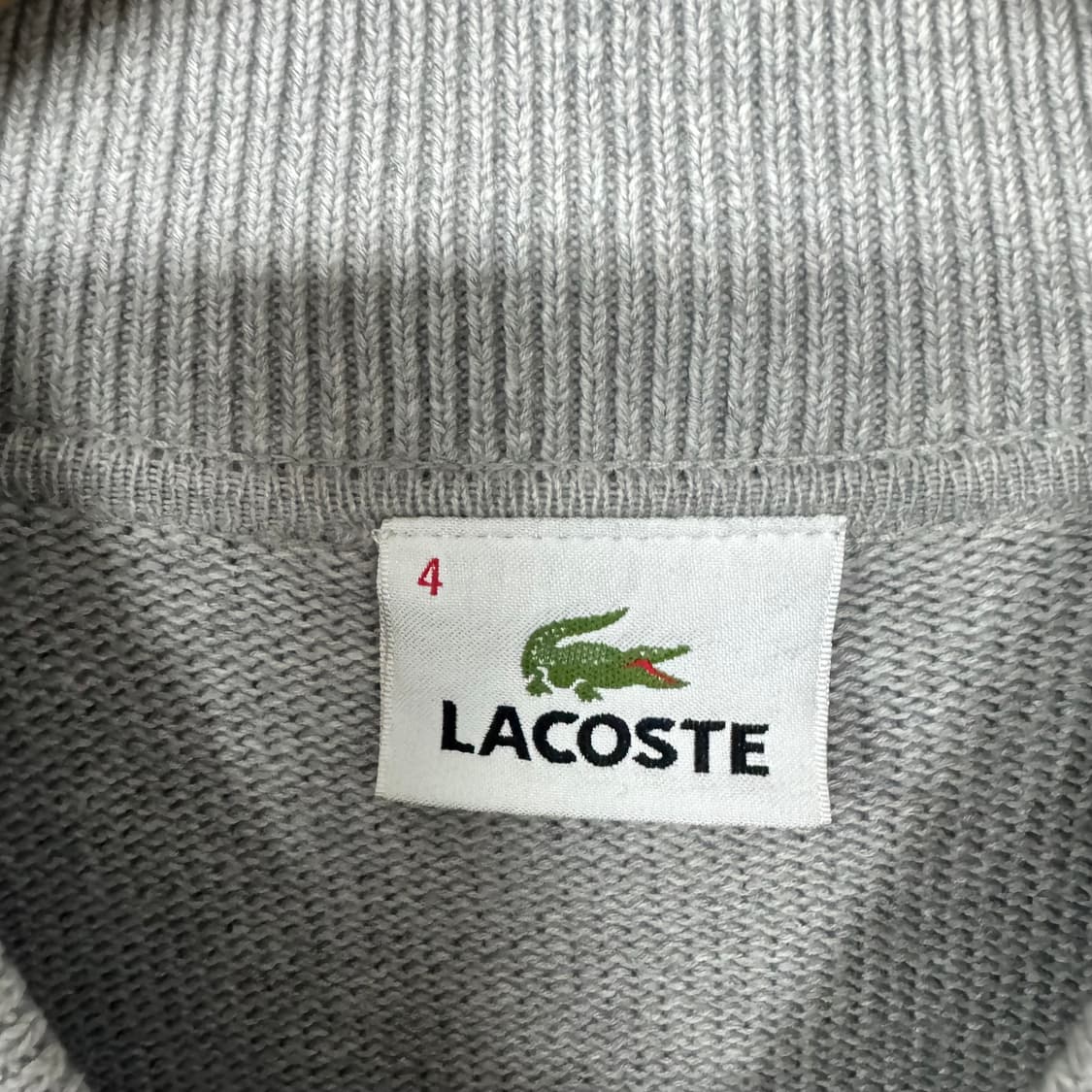 라코스테 로고 블루종 니트집업 상품이미지3