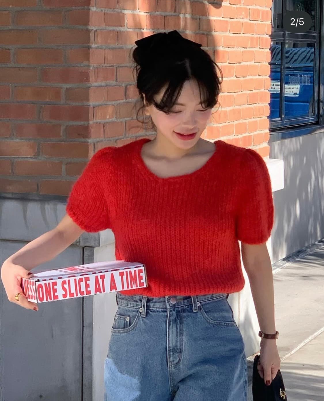 [위드아웃썸머] heather knit_red 상품이미지2