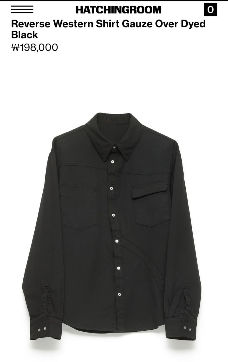 Reverse Western Shirt Gauze Over Dyed 2 상품이미지1