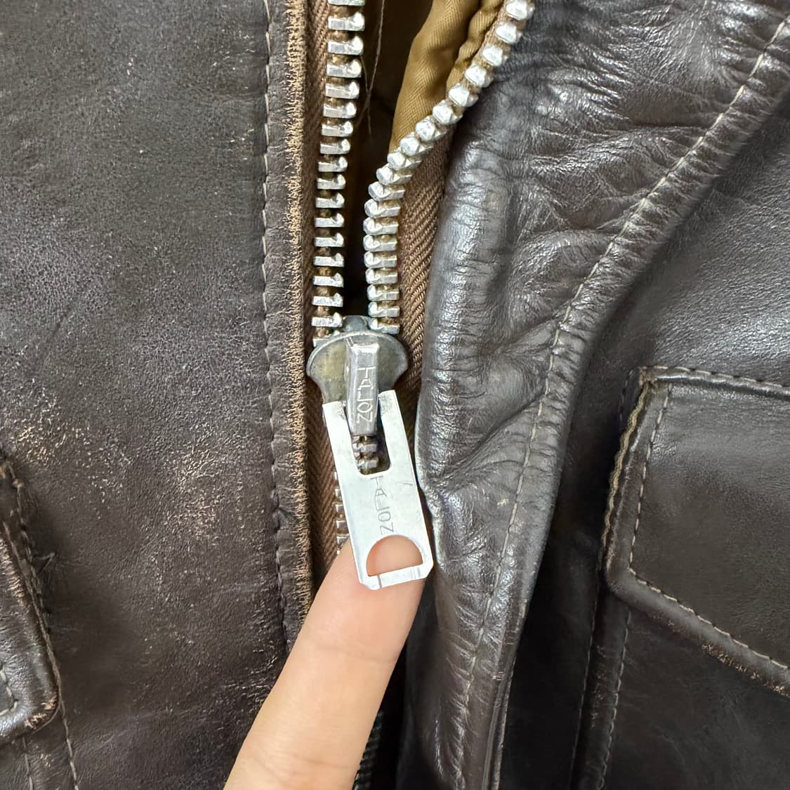 쇼트 60s 천연가죽 A-2 플라이트 자켓 상품이미지8