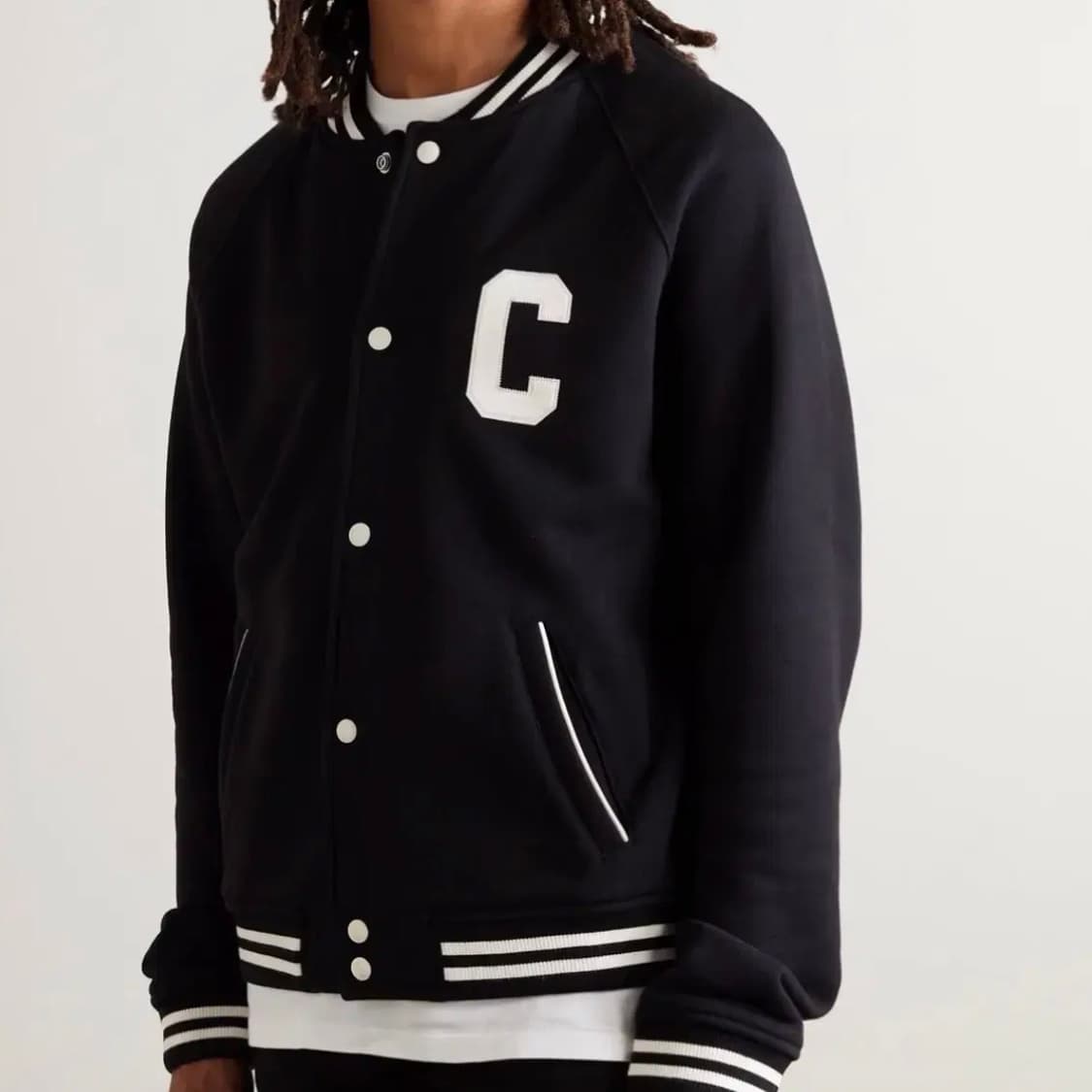 [S+급/M] 셀린느 테디 바시티 봄버 자켓 블랙 상품이미지8