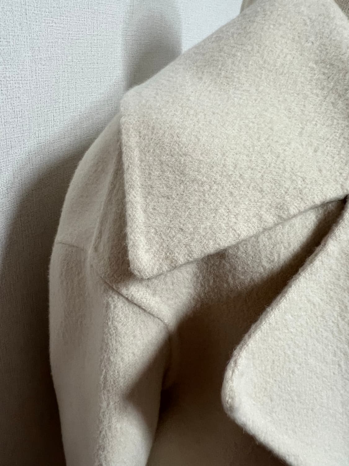 TIME 핸드메이드 아이보리 롱 코트 상품이미지2