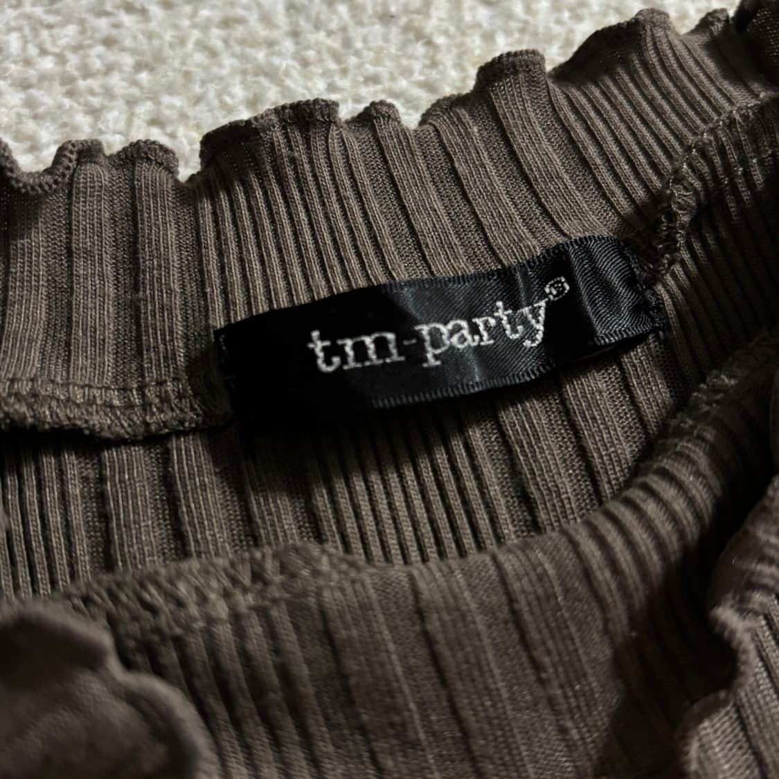 일본빈티지 모리걸 브라운 터틀넥 나시 상품이미지4