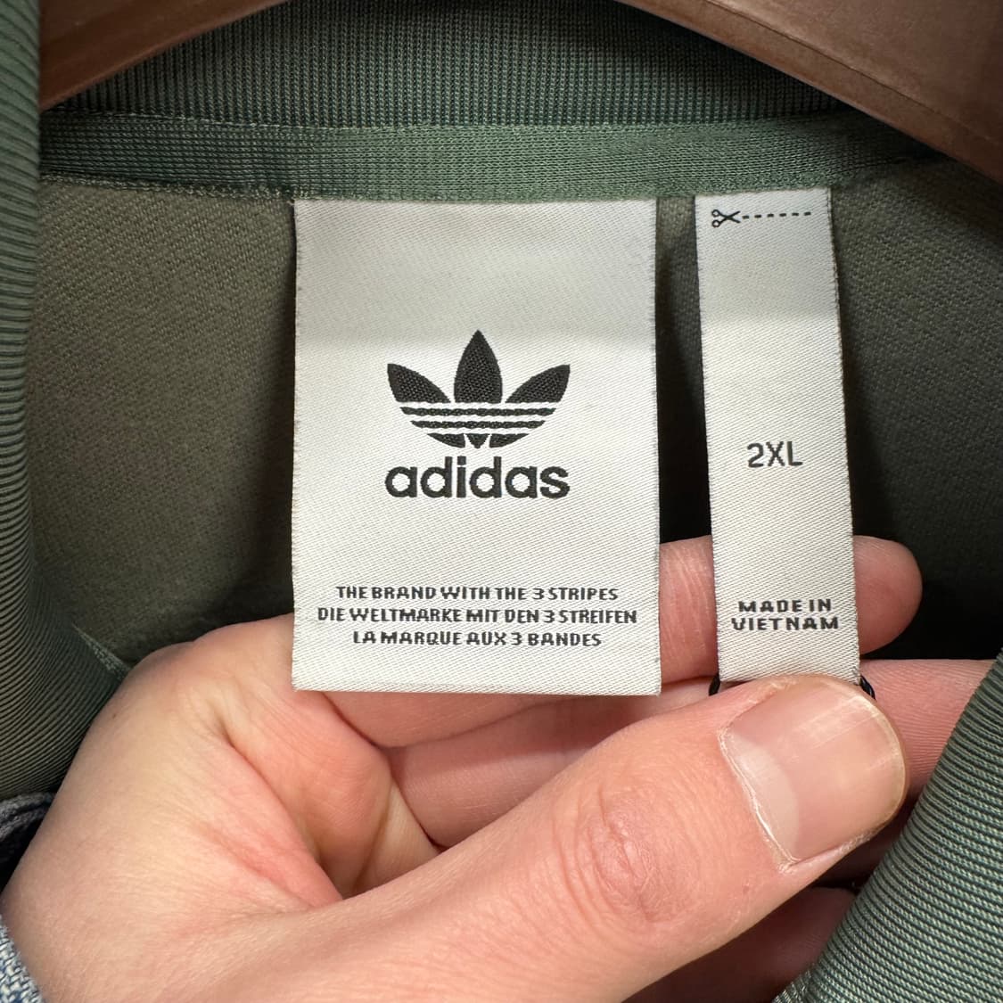 아디다스 오리지널 투웨이 트랙자켓 전면 로고 포인트 카키그린 상품이미지6