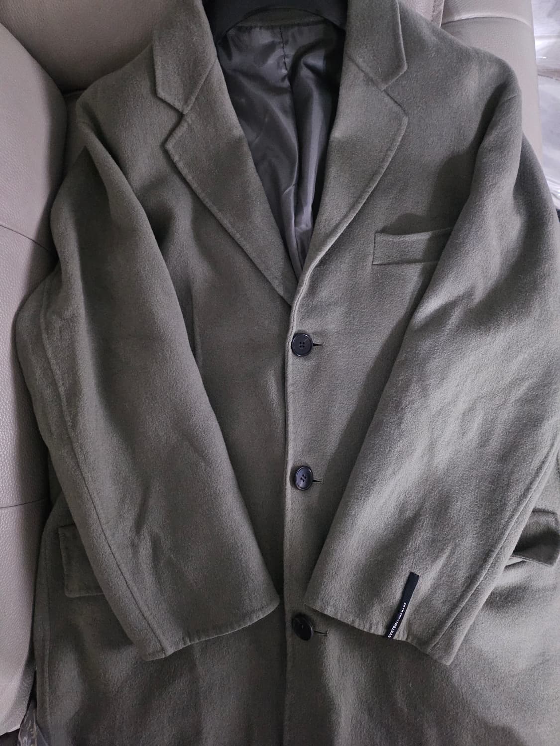 [거의 새것] 시스템옴므 핸드메이드 코트 100 상품이미지2