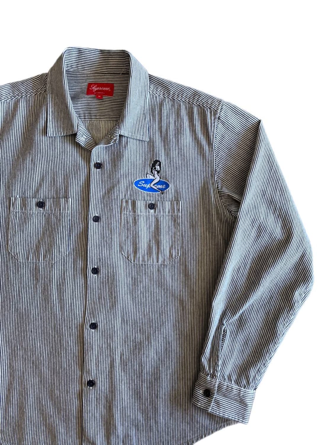 슈프림 2018s 핀업걸 스트라이프 워크셔츠 상품이미지3