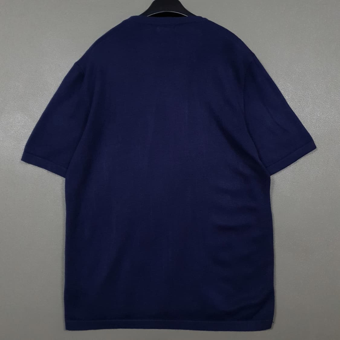 2XL) 아르마니 진스 이글 로고 입체 패턴 반팔 니트 티셔츠 네이비 상품이미지7