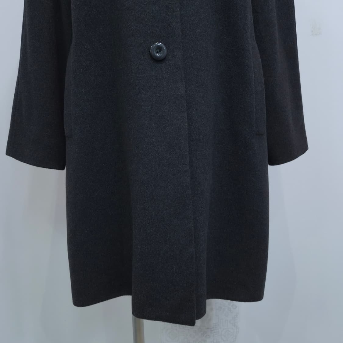 캐시미어 차콜 라글란 롱코트 상품이미지7