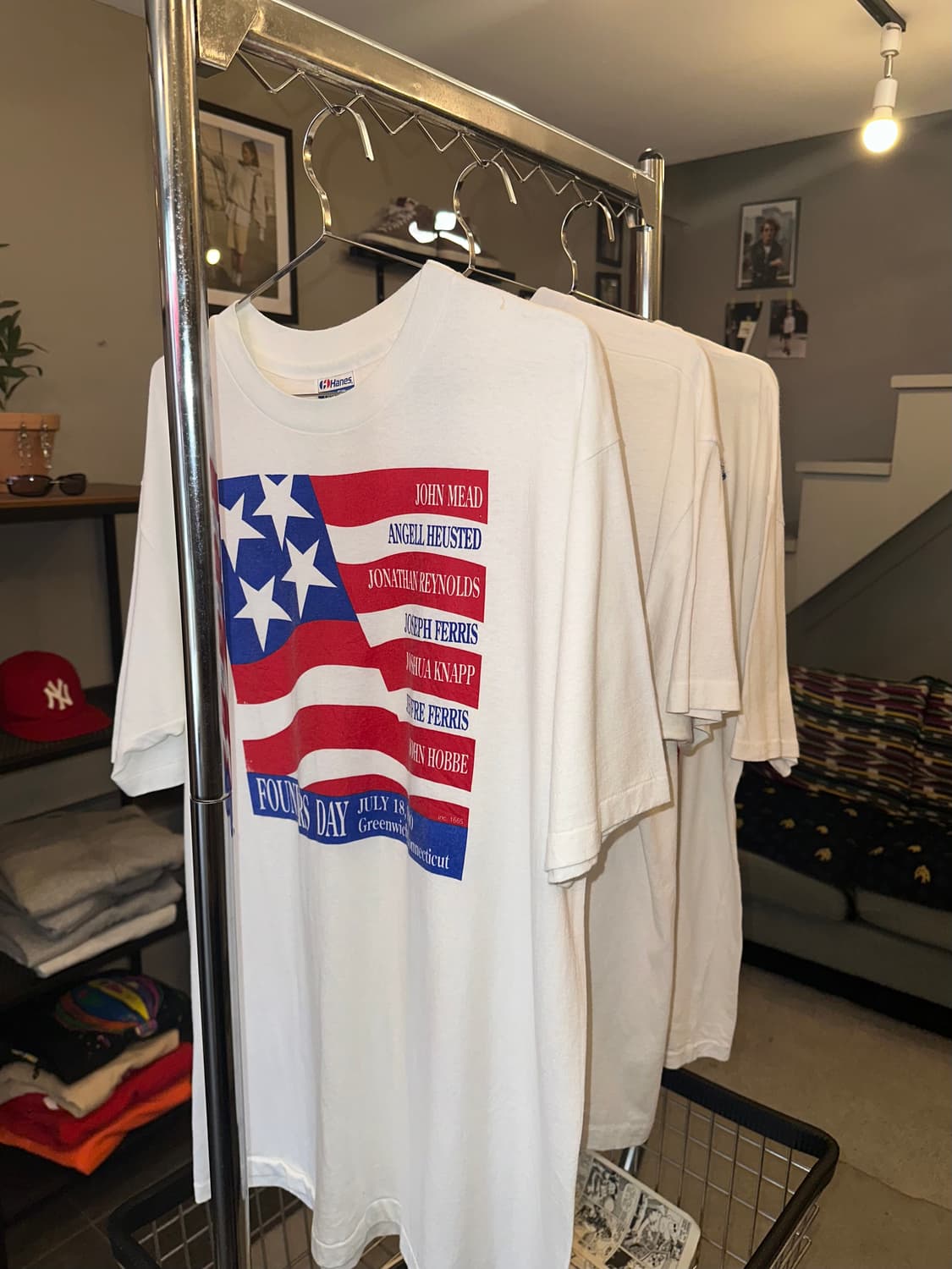 90’s Hanes 50/50 American Flag single T 상품이미지1