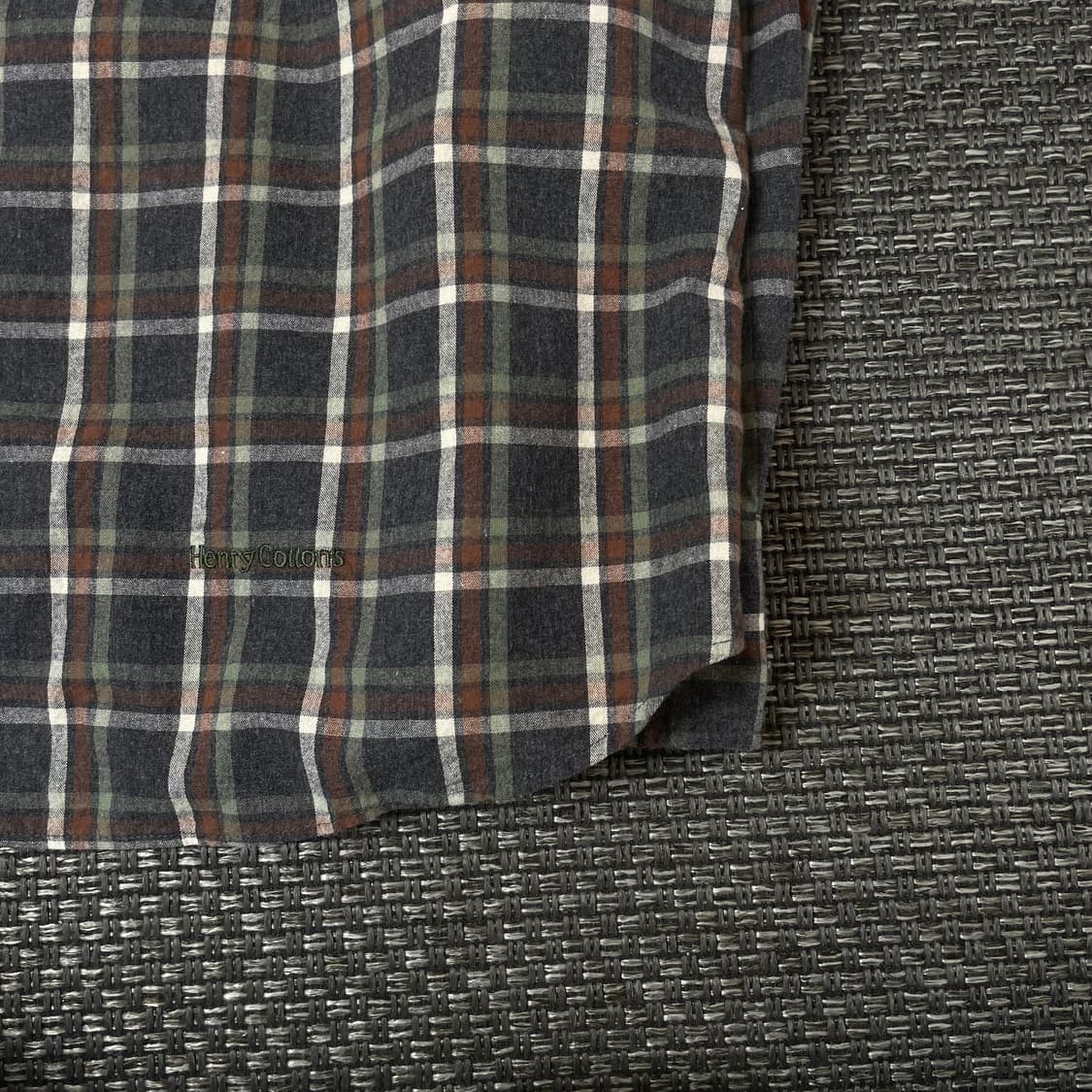 헨리코튼 네이비 브라운 그린 멀티 체크 긴팔 셔츠 100 상품이미지6