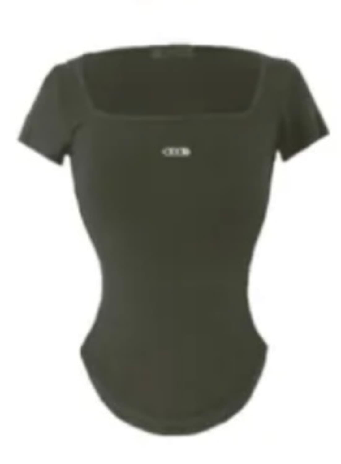 Square half tee 스퀘어 하프 티 카키 상품이미지1
